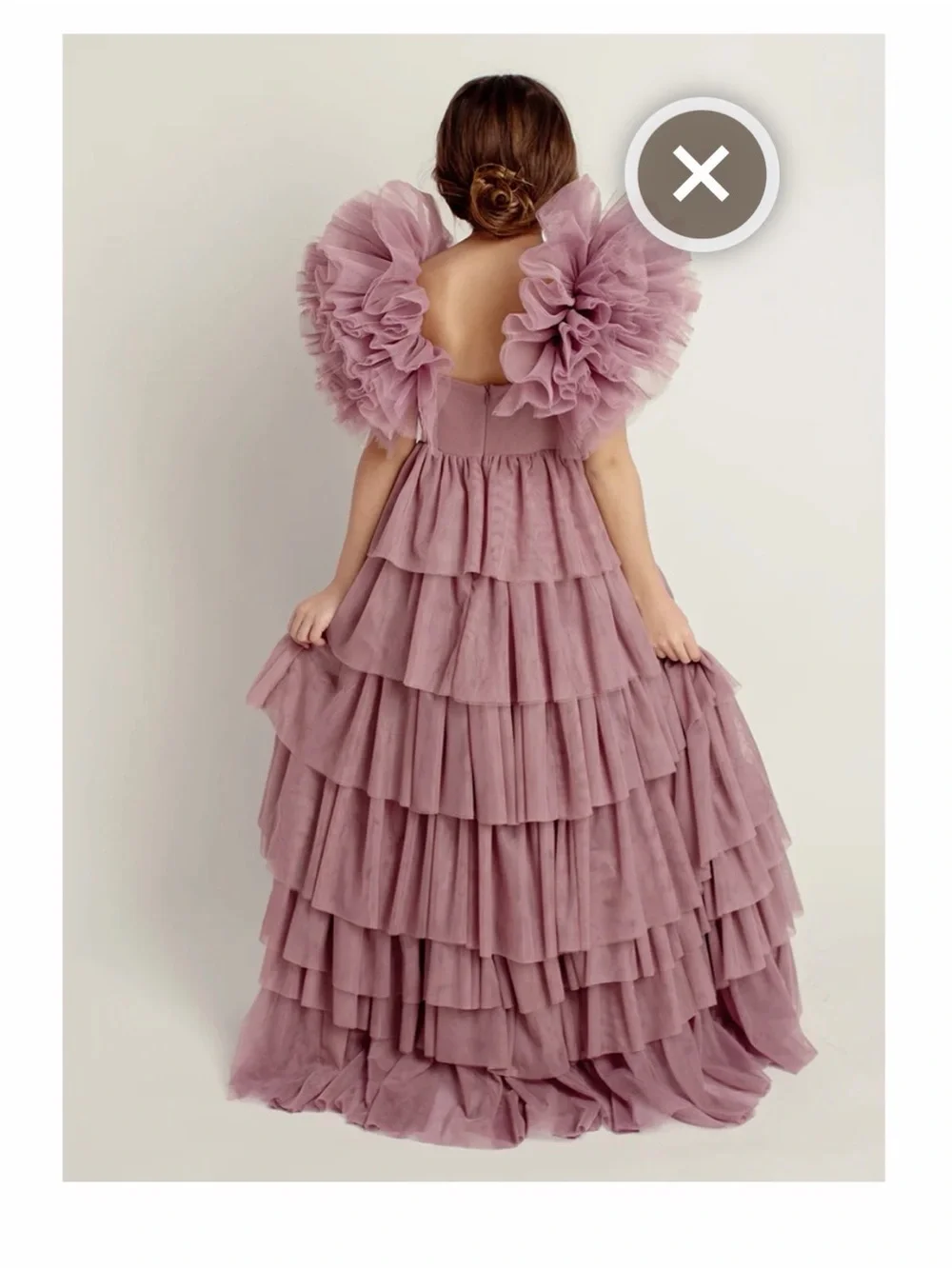 Joyfolie Impact Girls' Ruffled Tulle Dress in Orchid